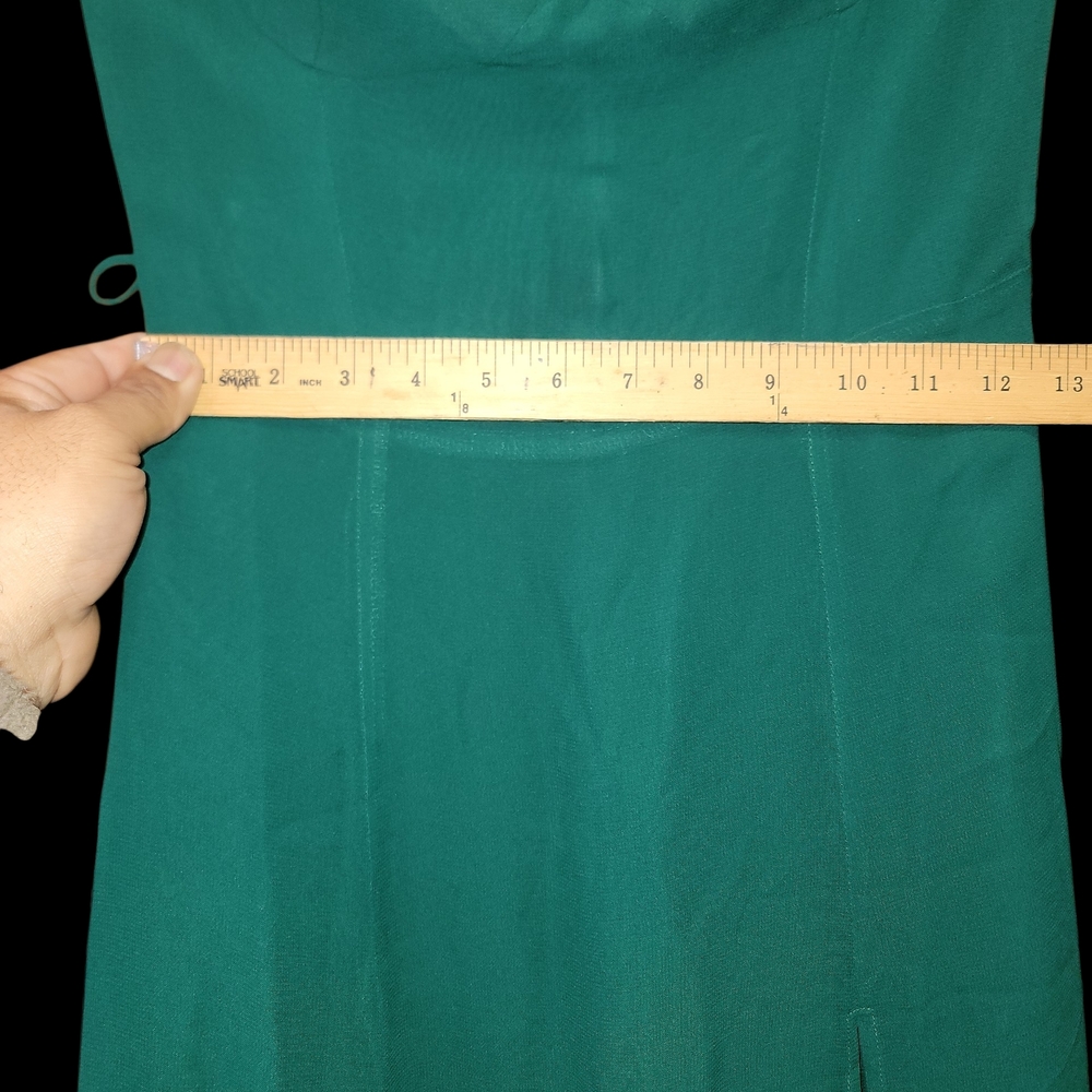 Women Reformation Emerald  Julliette Spaghetti Strap Sweet Heart Slit Dress 4 - Picture 10 of 13